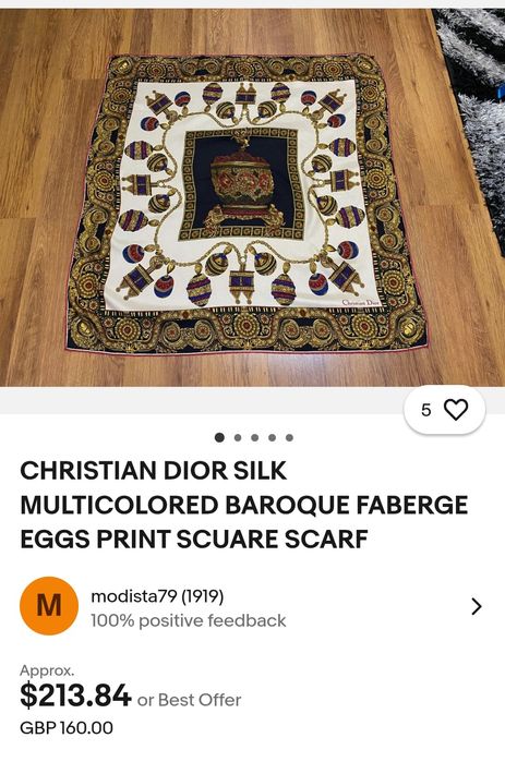 Christian Dior шёлковый винтажный платок.