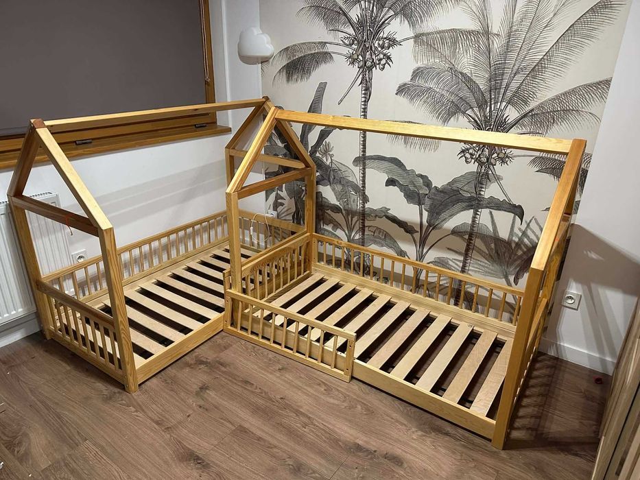 Łóżeczko Domek  Drewniane