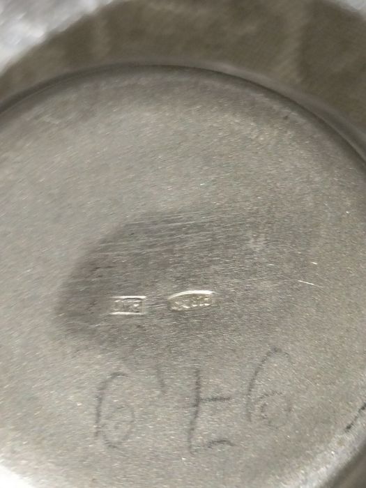 Filiżanka ze spodkiem srebro 875 Waga 96 gram
