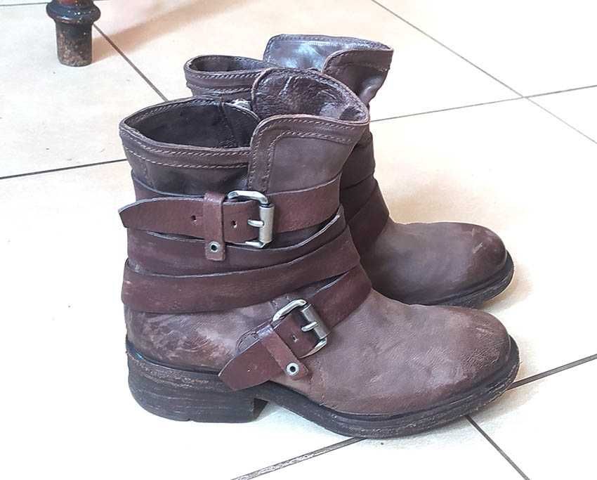 buty, botki, A.S.98, skórzane, rozmiar 38
