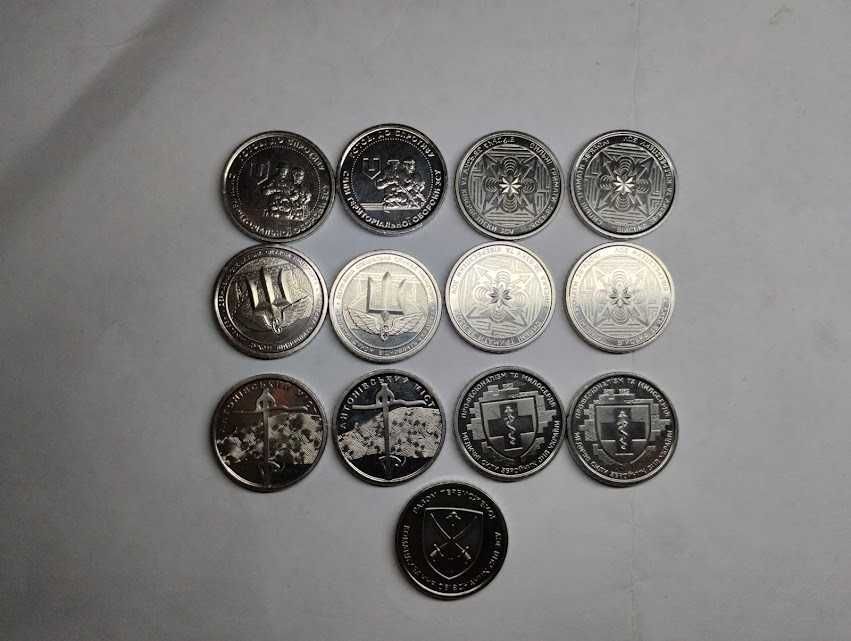 Монети 10, 2, 1 грн, СССР, Австрійської імперії та червоні 10 гривень