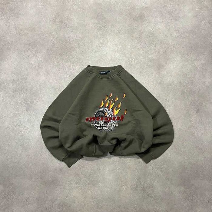Vintage Bluza Racing Crewneck Haft Trendy Swag Retro Embroidery