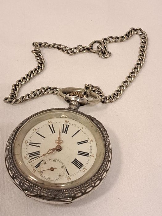 Relogio de bolso em prata