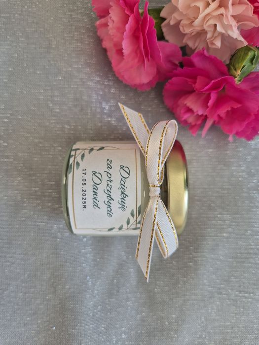 Podziękowania dla gości - Świeczki sojowe