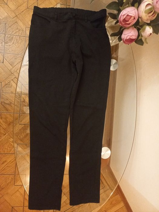 Штани для хлопчика 13-14р чорні джинси