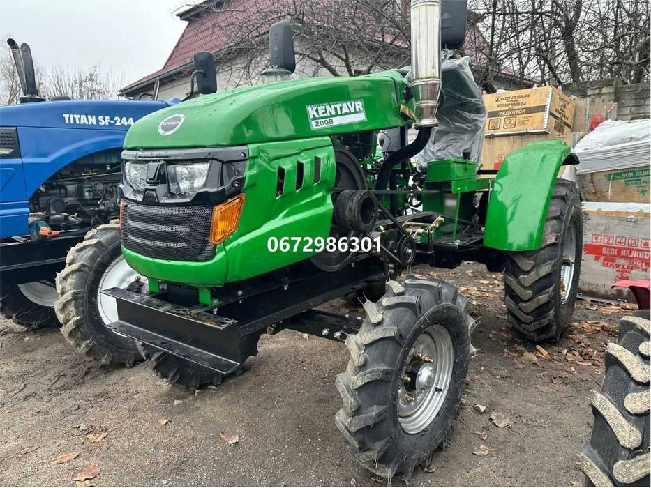 Мототрактор KENTAVR 200В+фреза та плуг Кентавр посилена рама доставка