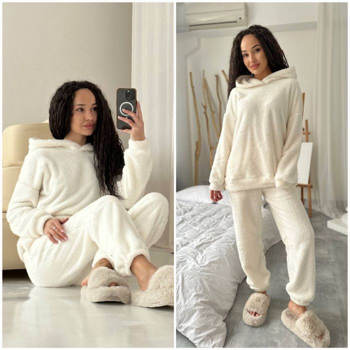 ‼️Теплий та дуже м’який костюм для дому та сну - 640 грн
