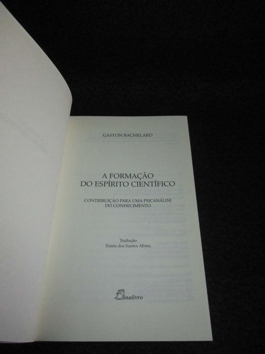 Livro A Formação do Espírito Científico Gaston Bachelard