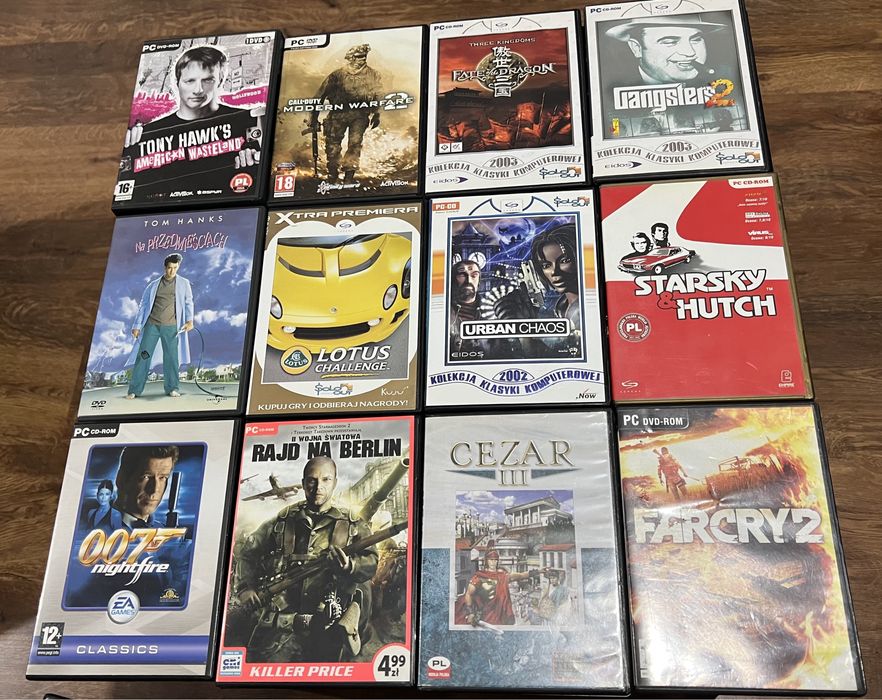 Kolekcja starych klasycznych gier pc oraz filmow
