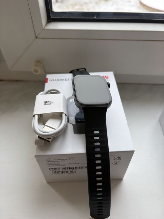 Huawei watch fit 3 czarny smartwatch