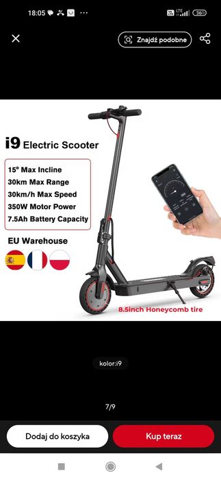 Hulajnoga elektryczna nowa