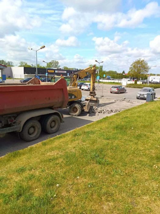 Usługi koparką obrotowa , transport kruszyw,usługi HDS