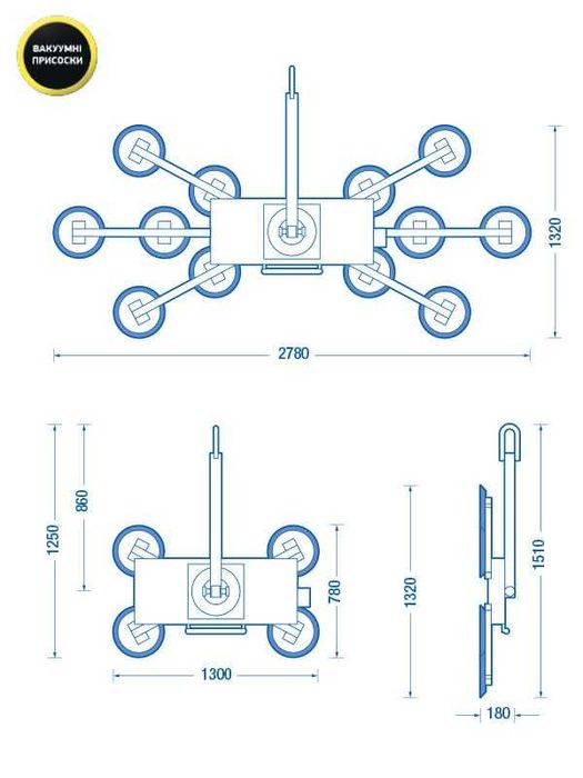 Оренда вакуумної присоски для скла/ оренда вакуумного захвату