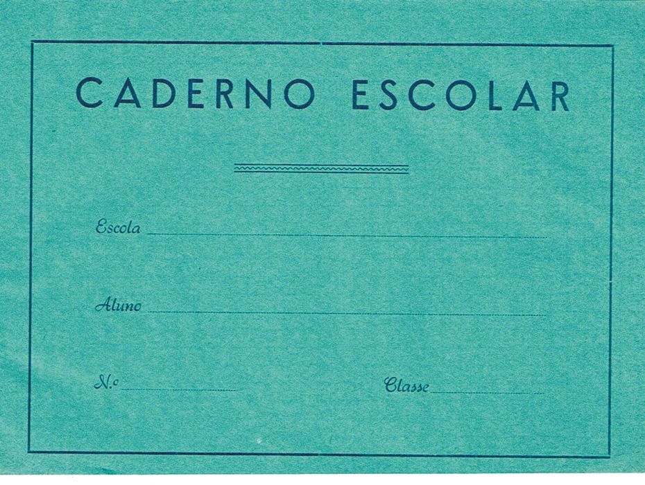 Caderno escolar antigo - anos 50