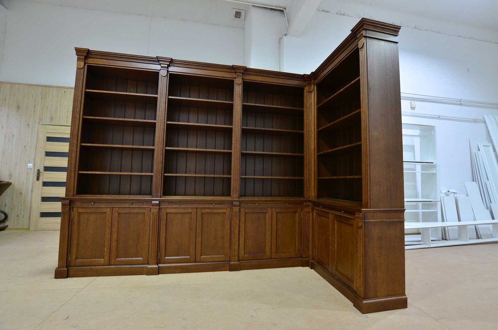 Biblioteka AMSTERDAM dębowa Narożna