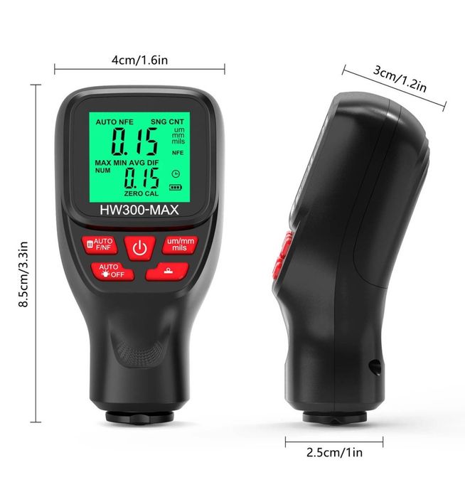 товщиномір вимірювання товщини фарбиHW300-MAX/ Толщиномер краски