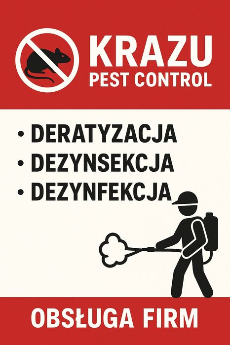 Deratyzacja, dezynfekcja dezynsekcja, ozonowanie
