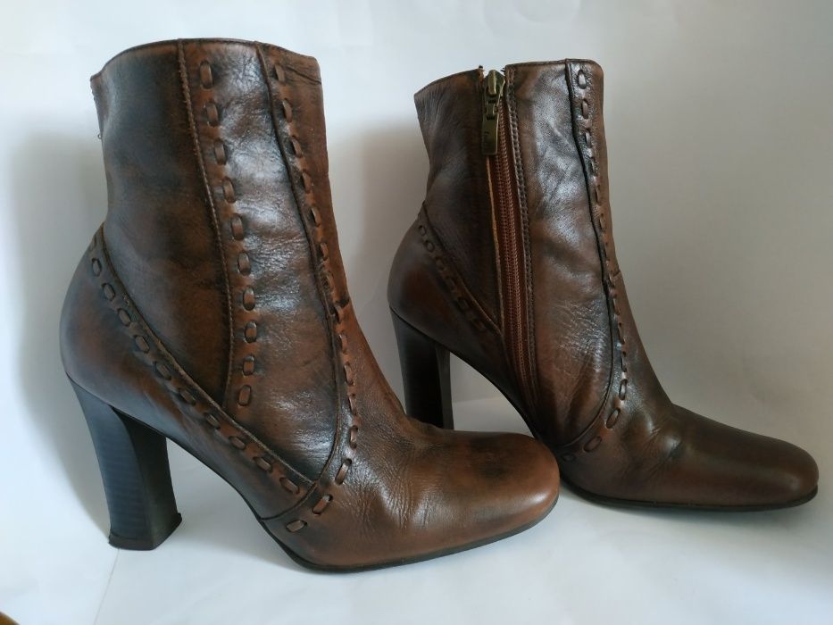 Полусапожки кожаные женские весна-осень