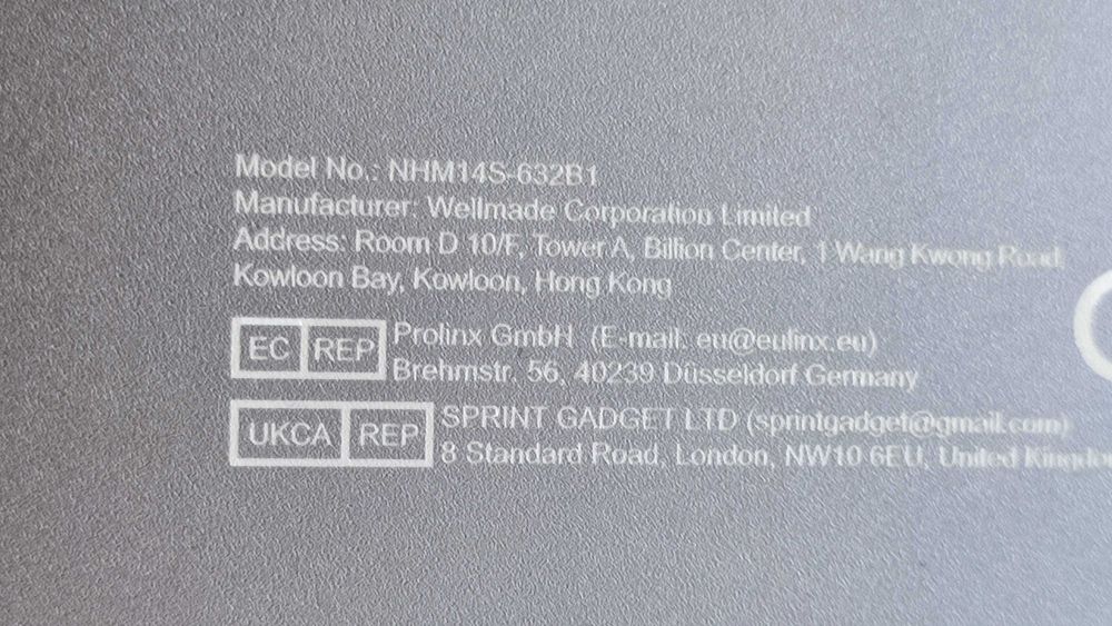 Stacja dokująca HUB NOVOO 14 w 1 PD 100W NHM14S-632B1