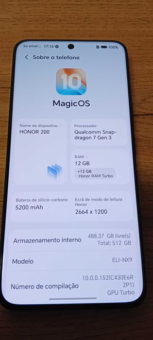Honor 200 5G 12/512Gb IMACULADO (Com garantia até junho 2028)