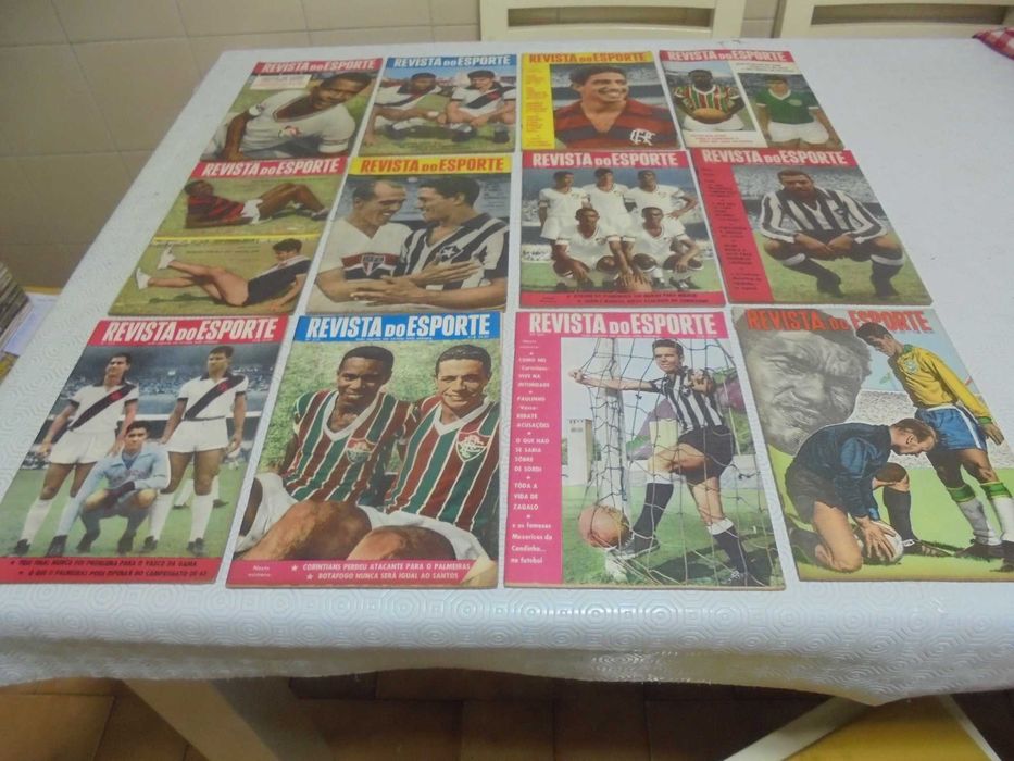 Revista do Esporte - lote de revistas brasileiras de futebol anos 60