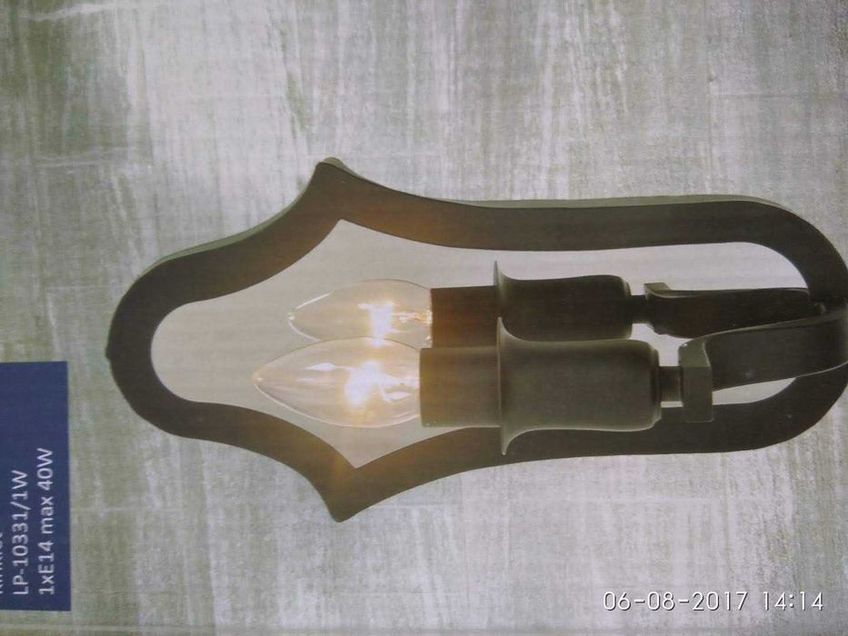 Kinkiet wewnętrzny czarny NOWY Latina LP-10331/1W