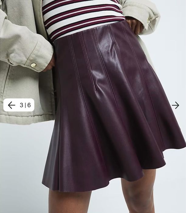 Шкіряна спідниця River Island