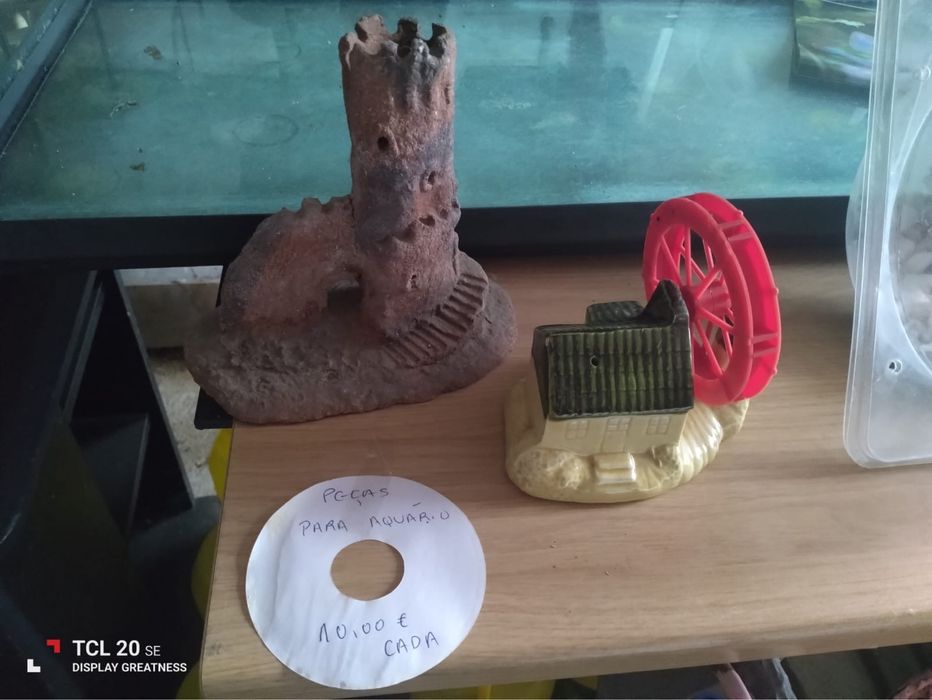 Peças para decoração de aquário