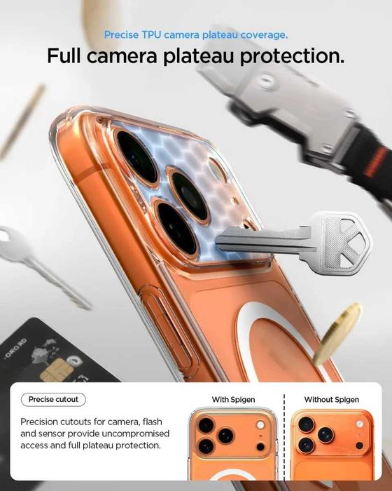 Чехол Spigen Ultra Hybrid MagFit для iPhone 17 Pro Max / iPhone 17 Pro Clear White