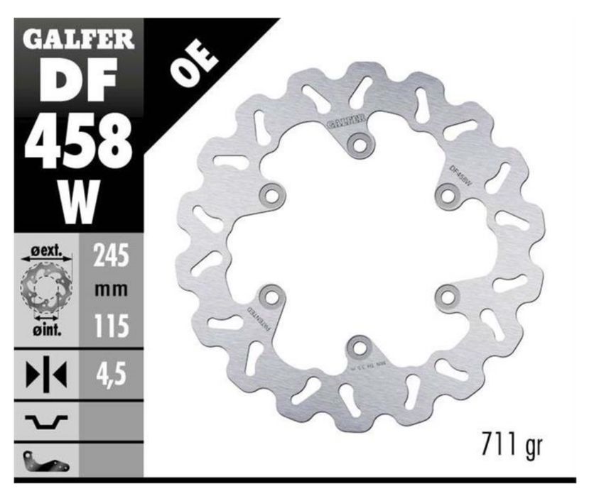 Disco de travão traseiro Galfer DF458W - Novo