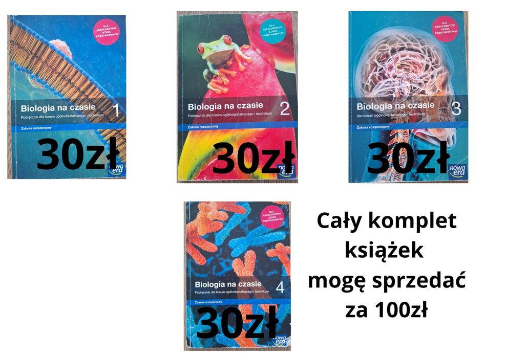 Podręczniki klasa 1-3  do biologii rozszerzonej Nowa Era Liceum i Technikum