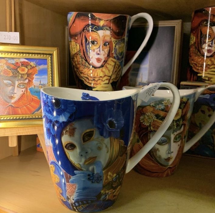 Маска  венеційська, макраме,підставка