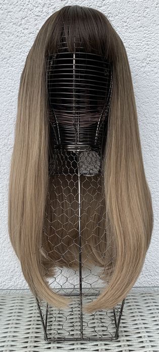 Premium Ultra brąz z blondem ombre, peruka, długie włosy 232.