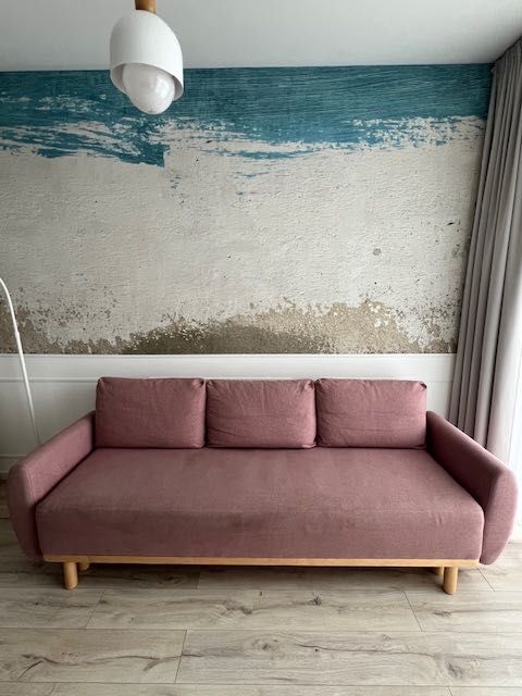 Sofa - 3 osobowa z funkcją spania wraz z fotelem