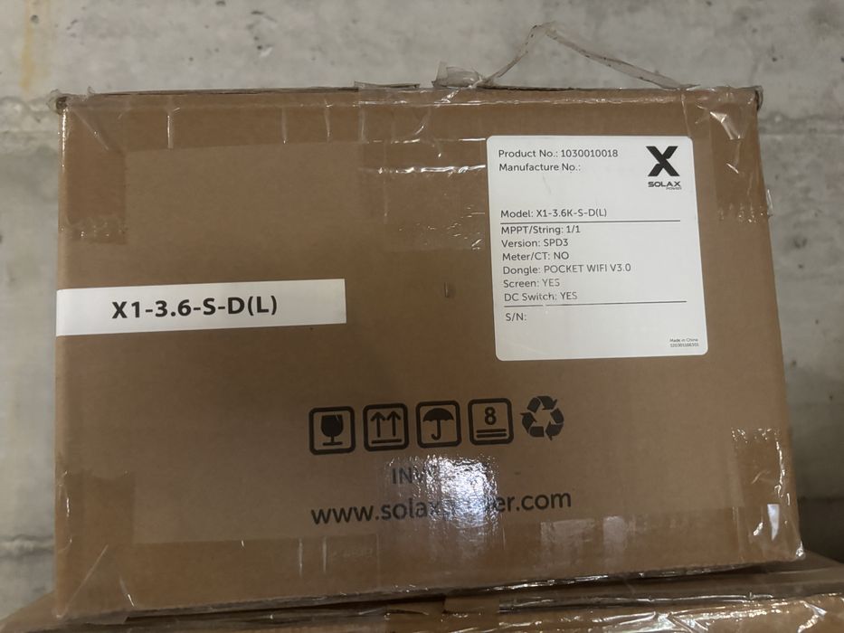 Solax X1, 3.6 mono stting