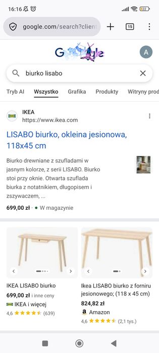 Biurko eleganckie minimalistyczne drewniane