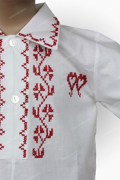 Camisa Bordada a Ponto Cruz - Criança