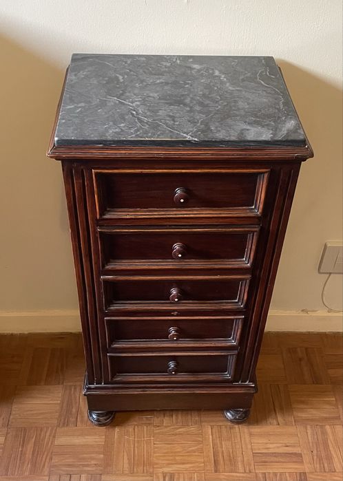Móvel, Chiffonier, mesa de cabeceira muito antiga