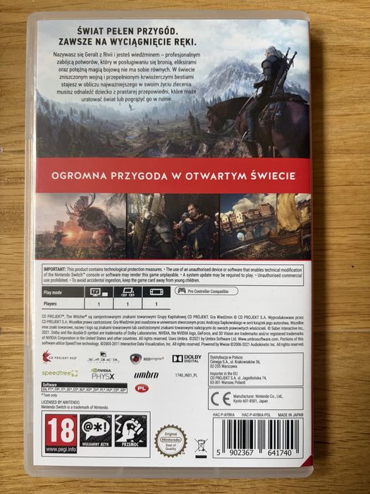 Wiedźmin 3 Nintendo Switch