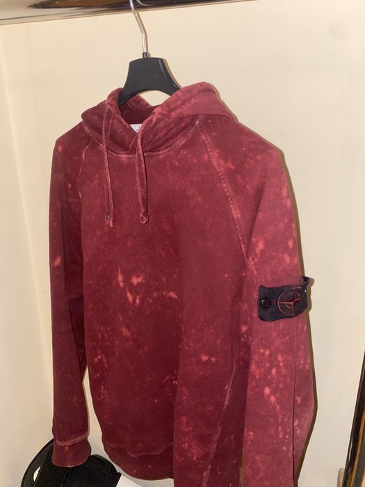 stone island off dye red офф дай стон