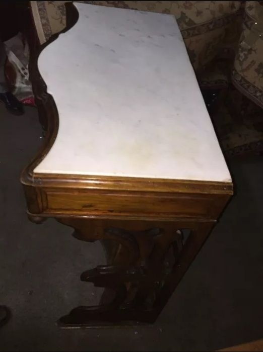 Mesa talhante com marmore