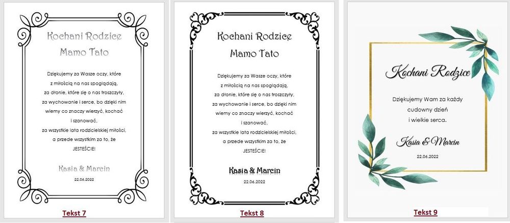 Podziękowanie dla Rodziców prezent w ramce kwiaty