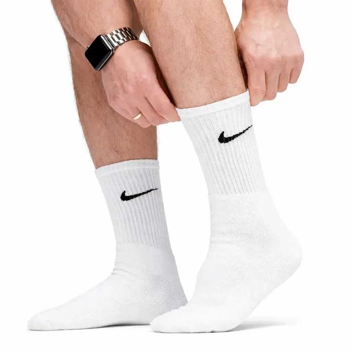 12 пар в упаковці, шкарпетки NIKE високі білі 36-39р.