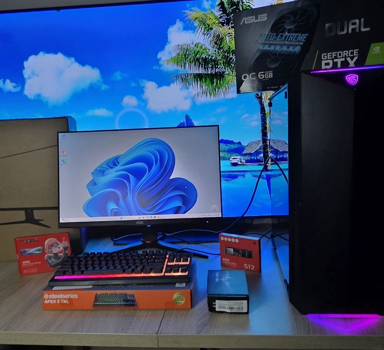 Caly Zestaw,R5,RTX2060,165hz, Nowy SSD m2 512gb