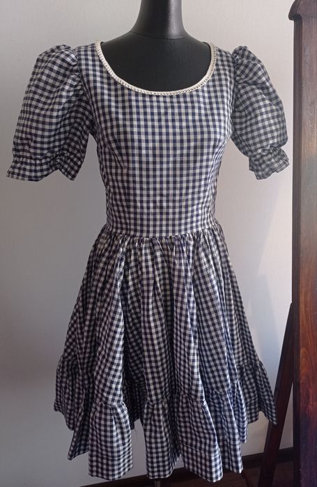 Винтажное ретро платье баварский австрийский стиль винтаж раритет