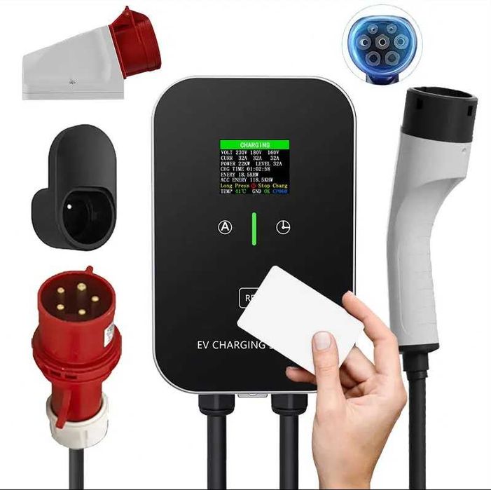 Ładowarka EV Smart 11kW wallbox kabel 5m CEE 3-fazowa