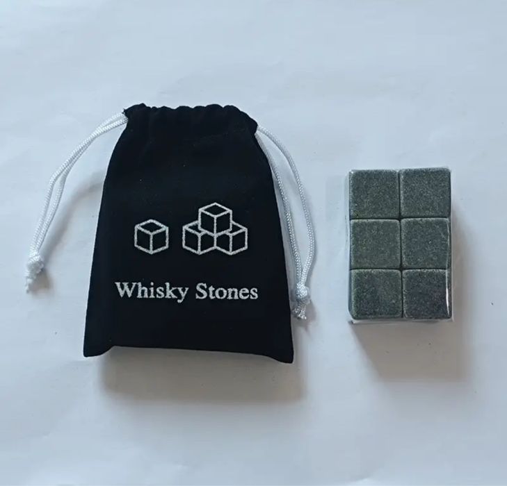 Kamienne kostki do drinków whisky szare lód 6 szt prezent