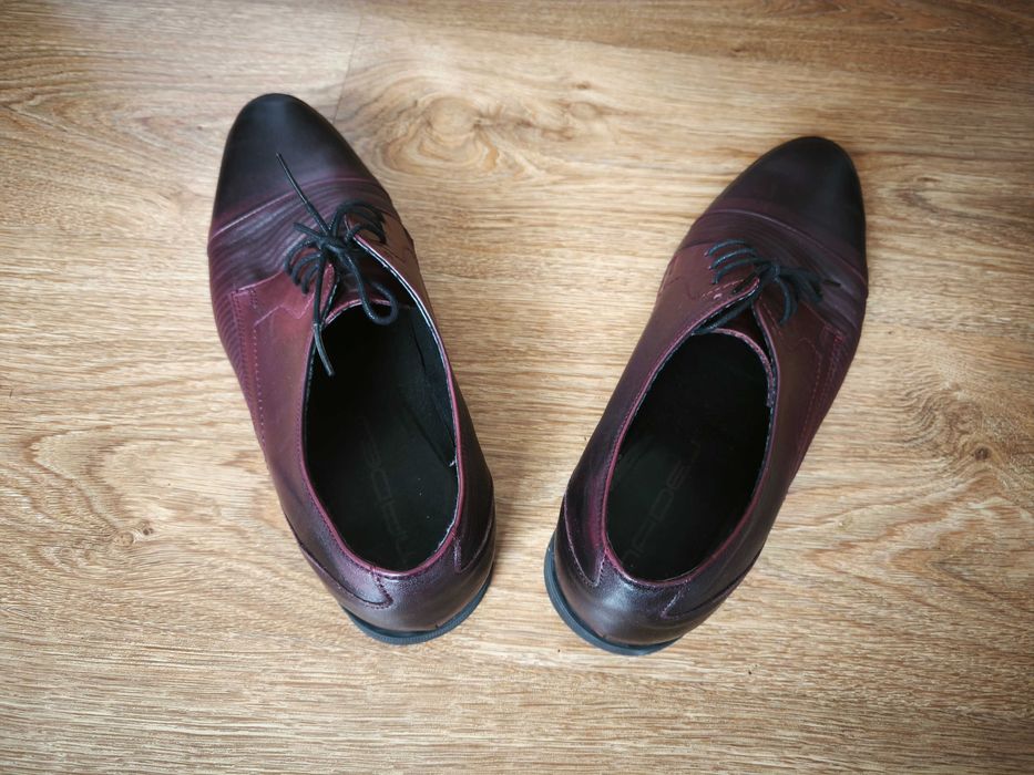 Buty męskie wizytowe do garnituru skórzane MADEJ