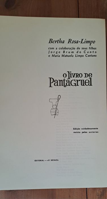 Livro da Pantagruel dois volumes 
Em