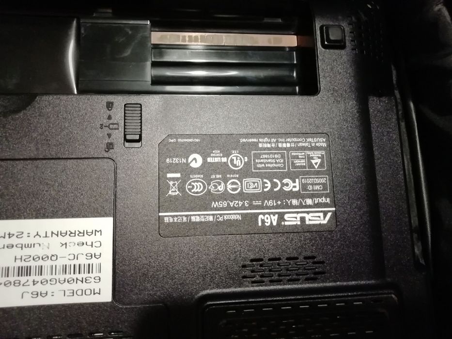 ASUS A6J Laptop 15.4" with 2 GB RAM, 80 GB HDD, Windows 7 and Office 201064409181579523124